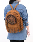 American Darling Backpack Hand Tooled Genuine Leather Women Bag Western Handbag Purse