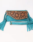 American Darling Hand Curved & Suede Bag Genuine Leather Crossbody Bag