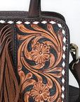 American Darling Tote Hand Tooled Hair-On Genuine Leather Women Bag Western Handbag Purse