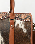 American Darling Adbga625 Duffel Hand Tooled Hair-On Genuine Leather Women Bag Western Handbag Purse