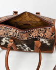 American Darling Adbga625 Duffel Hand Tooled Hair-On Genuine Leather Women Bag Western Handbag Purse