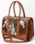 American Darling Adbga625 Duffel Hand Tooled Hair-On Genuine Leather Women Bag Western Handbag Purse