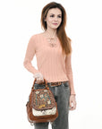 American Darling Backpack Hand Tooled Hair On Genuine Leather Women Bag Western Handbag Purse |