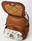 American Darling Backpack Hand Tooled Hair On Genuine Leather Women Bag Western Handbag Purse |