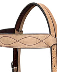 BAR H EQUINE Western Handtooled Leather Horse Headstall & Breast Collar Set