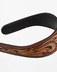 American Darling ADABA105 Elegant Leather Floral Hair Band