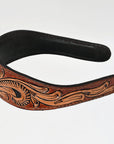 American Darling ADABA105 Elegant Leather Floral Hair Band