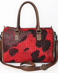 American Darling Adbg1562A Duffel Crocodile Embossed Genuine Leather Women Bag Western Handbag Purse