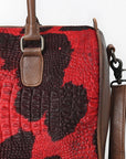 American Darling Adbg1562A Duffel Crocodile Embossed Genuine Leather Women Bag Western Handbag Purse