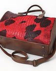 American Darling Adbg1562A Duffel Crocodile Embossed Genuine Leather Women Bag Western Handbag Purse