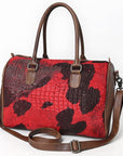 American Darling Adbg1562A Duffel Crocodile Embossed Genuine Leather Women Bag Western Handbag Purse