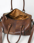 American Darling Adbg1562B Duffel Crocodile Embossed Genuine Leather Women Bag Western Handbag Purse
