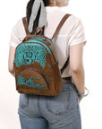 American Darling Backpack Crocodile Embossed Genuine Leather Women Bag Western Handbag Purse