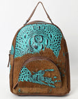 American Darling Backpack Crocodile Embossed Genuine Leather Women Bag Western Handbag Purse
