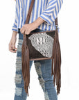 American Darling Cross Body I Crocodile Embossed Genuine Leather Women Bag Western Handbag Purse