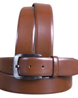 Hilason Western Genuine Leather Dress Belt 100% Pure Italian Cow Formal Brown
