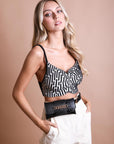 Wide Clutch 6 Ring Chain Belt Bag
