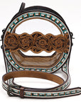 American Darling Canteen Beautifully Hand Tooled Genuine Leather women bag western handbag purse