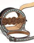 American Darling Canteen Beautifully Hand Tooled Genuine Leather women bag western handbag purse