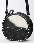 American Darling Canteen Hand Tooled Hair-on Genuine Leather women bag western handbag purse