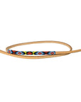 5 Ft Hilason Western Horse Beautiful Beaded Overlay American Leather Whip Tan