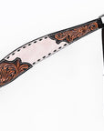 BAR H EQUINE Western Handtooled Leather Horse Headstall & Breast Collar Set