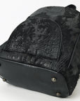 American Darling Backpack Crocodile Embossed Genuine Leather Women Bag Western Handbag Purse