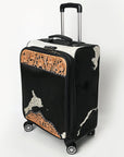 American Darling Travel Case Beautifully Hand Tooled Hair-On Genuine Leather women bag western handbag purse