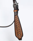 COMFYTACK Western Horse Headstall Breast Collar Set American Leather Tan
