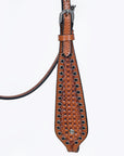 COMFYTACK Western Horse Headstall Breast Collar Set American Leather Tan