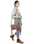 ADBG1581 Crossbody Hand Tooled Genuine Western Leather Women Bag