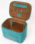 American Darling Jewelry Case Suede Hand Tooled Genuine Leather Women Bag Western Handbag Purse |