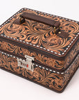 American Darling Hand Curved Genuine Leather Jewelry Case Bag