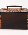 American Darling Hand Curved Genuine Leather Jewelry Case Bag