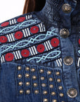 ADDR019 Denim Women shirt Jacket Dress Tunic Ladies Girl Top