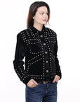 American Darling ADDR020 Denim Women shirt Jacket Dress Tunic Ladies Girl Top Black