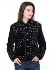 American Darling ADDR020 Denim Women shirt Jacket Dress Tunic Ladies Girl Top Black