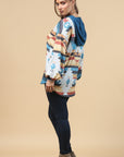Blue Mountain Turquoise Aztec Lightweight Hoodie Made in America