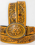 AMERICAN DARLING Beautifully Hand Tooled American Leather Unisex Belt