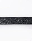 AMERICAN DARLING Beautifully Hand Tooled American Leather Unisex Belt Black
