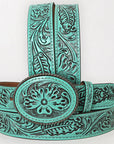 AMERICAN DARLING Beautifully Hand Tooled American Leather Unisex Belt