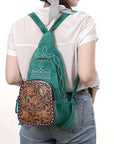 American Darling Sling Hand Tooled Genuine Leather Women Bag Western Handbag Purse