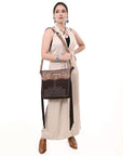 American Darling Crossbody Hand Tooled Genuine Suede Leather Women Bag Western Handbag Purse