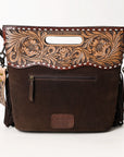 American Darling Crossbody Hand Tooled Genuine Suede Leather Women Bag Western Handbag Purse