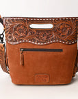 American Darling Crossbody Hand Tooled Genuine Suede Leather Women Bag Western Handbag Purse