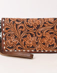 American Darling Wristlet Beautifully Hand Tooled Genuine Leather women bag western handbag purse