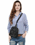 American Darling Large Crossbody Beautifully Hand Tooled Genuine Leather women bag western handbag purse