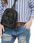 American Darling Large Crossbody Beautifully Hand Tooled Genuine Leather women bag western handbag purse