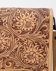 Small Crossbody Beautifully Hand Tooled Genuine Leather women bag western handbag purse