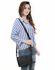 Small Crossbody Beautifully Hand Tooled Genuine Leather women bag western handbag purse